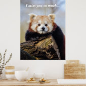 Niedlich Red Panda Miss Sie so viel Poster (Küche)