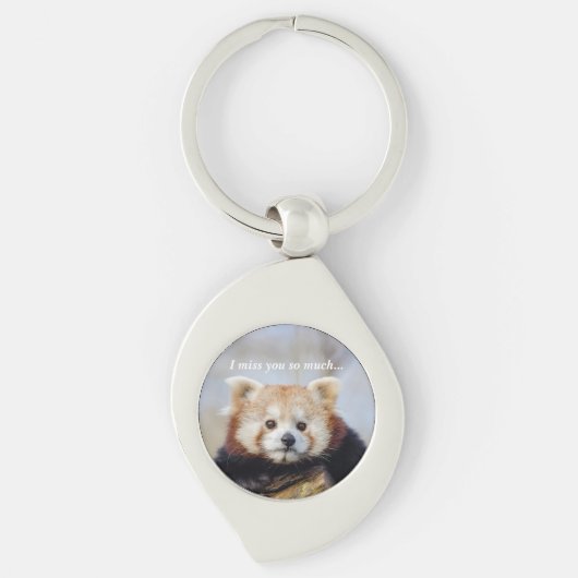 Niedlich Red Panda Miss Sie so viel Schlüsselanhänger (Vorderseite)