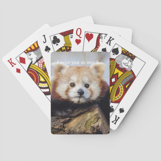 Niedlich Red Panda Miss Sie so viel Spielkarten (Rückseite)