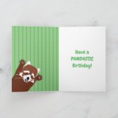 Niedlich Red Panda Personalisierter Brauch Geburts Karte (Innenseite)