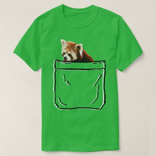Niedlich Red Panda Pocket T-Shirt (Design vorne)