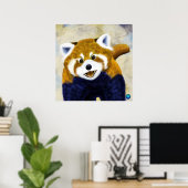 Niedlich Red Panda Portrait Poster (Heimbüro)