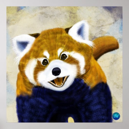 Niedlich Red Panda Portrait Poster (Vorne)