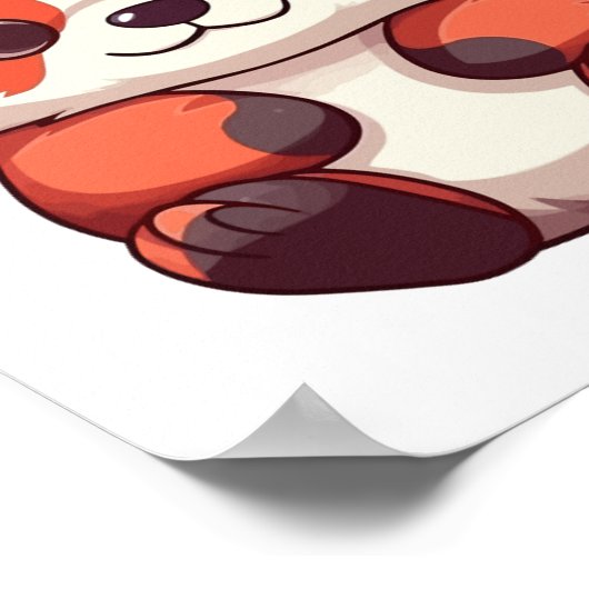 Niedlich Red Panda Poster (Ecke)
