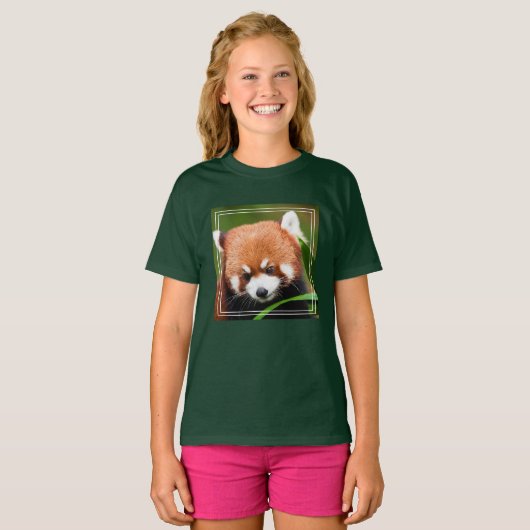 Niedlich Red Panda T-Shirt (Vorne ganz)