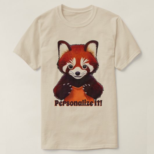 Niedlich Red Panda T - Shirt (Design vorne)