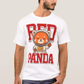 Niedlich Red Panda Unisex Man Kleidung T-Shirt (Vorderseite)
