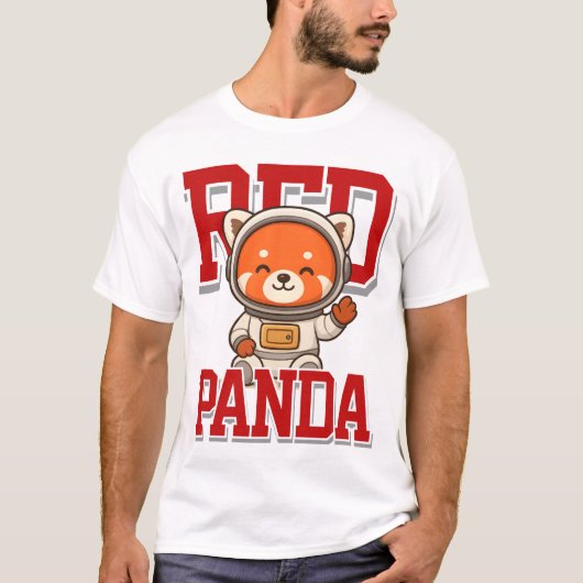 Niedlich Red Panda Unisex Man Kleidung T-Shirt (Vorderseite)