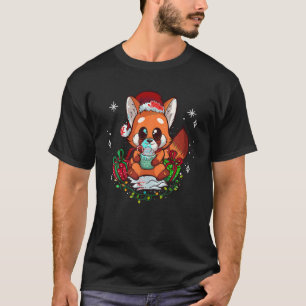 Niedlich Red Panda Weihnachtsgeschenke Kinder Mädc T-Shirt