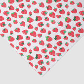 Niedlich Red Pastel Strawberry Pattern Seidenpapier (Ausschnitt)