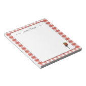 Niedlich Red Personalisiert Strawberry Notepad Notizblock (angewinkelt)