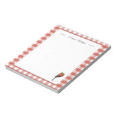 Niedlich Red Personalisiert Strawberry Notepad Notizblock (Rotiert)