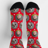 Niedlich Red Pet Foto Child Foto 2 Foto Socken (Oben)