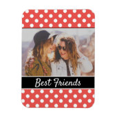 Niedlich Red Polka Dot Custom Foto Custom Magnet (Vertikal)