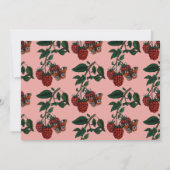 Niedlich Red Raspberry Berry Sweet Baby Dusche Einladung (Rückseite)