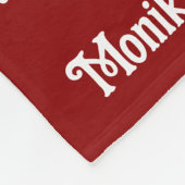Niedlich Red Repeating Name personalisiert girly Fleecedecke (Ecke)