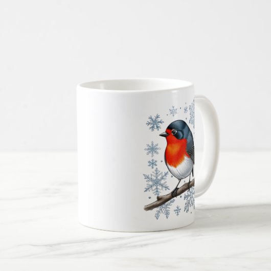 Niedlich Red Robin Bird Kaffeetasse (VorderseiteRechts)