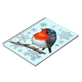 Niedlich Red Robin Bird Notizblock (Linke Seite)