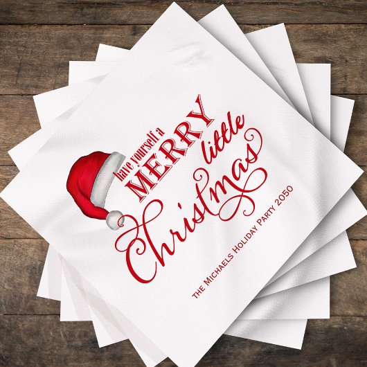 Niedlich Red Santa Claus Hat Custom Serviette