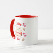 Niedlich Red Santa Name Tasse (Vorderseite Links)