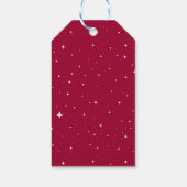 Niedlich Red Script Frohe Weihnachten Personalisie Geschenkanhänger (Rückseite)