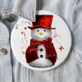 Niedlich Red Snowman Weihnachten Button (Beispiel)