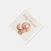 Niedlich Red Squirrel Balloon Babydusche Serviette (Ecke)
