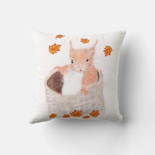 Niedlich Red Squrial Kissen (Rückseite)