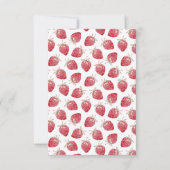 Niedlich Red Strawberries Valentine Mitteilungskarte (Rückseite)