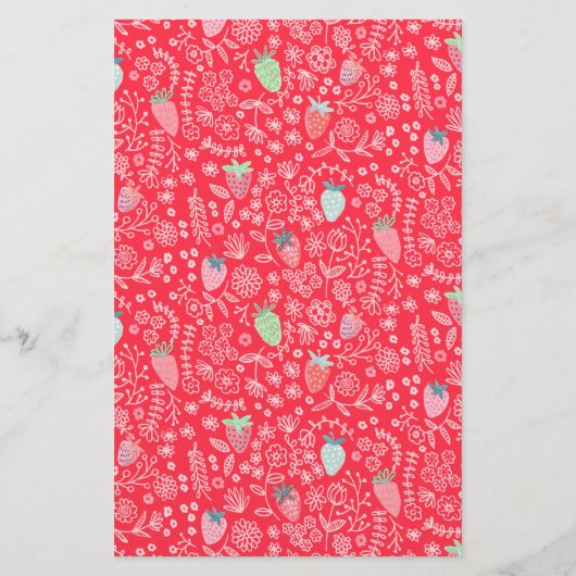 Niedlich Red Strawberry Baby Dusche - Budget (Rückseite)