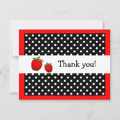 Niedlich Red Strawberry Flat Vielen Dank, dass Sie Mitteilungskarte (Rückseite)