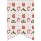 Niedlich Red Strawberry Girl 1. Geburtstag Party Wimpelkette (Erste Fahne)