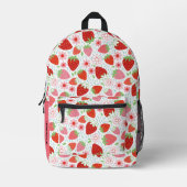 Niedlich Red Strawberry Girls School Bedruckter Rucksack (Vorderseite)