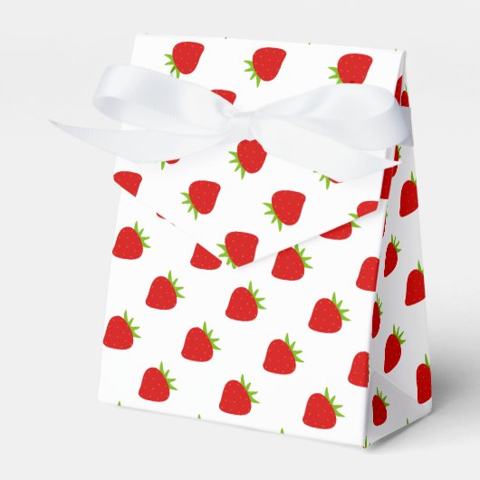 Niedlich Red Strawberry Muster Zelt Gefälligkeitsb Geschenkschachtel (Vorderseite)