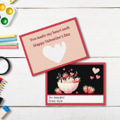 Niedlich Red Strawberry Sundae Classroom Valentine Mitteilungskarte