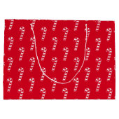 Niedlich Red Sweet Candy Canes Frohe Weihnachten Große Geschenktüte (Rückseite)