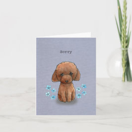 Niedlich Red Toy Poodle Doodle Entschuldigung Ich  Karte