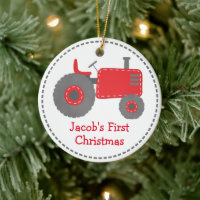 Niedlich Red Tractor Baby's First Christmas