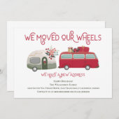 Niedlich Red Van Trailer Wir haben neue Adresse ve Ankündigung (Vorne/Hinten)