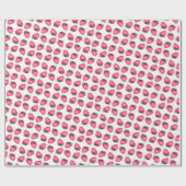 Niedlich Red Watercolor Strawberry Geschenkpapier (Flach)