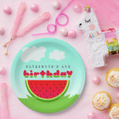 Niedlich Red Watermelon Fruit Birthday Party Pappteller (Party)