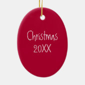 Niedlich Red Weihnachtsmannmütze Kaffee Candy Cane Keramik Ornament (Hinten)