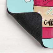 Niedlich Red Weihnachtsmannmütze Kaffee Candy Cane Mousepad (Ecke)