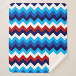 Niedlich Red White Blue Chevrons Medium Sherpa Bla Sherpadecke
