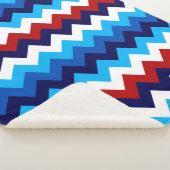 Niedlich Red White Blue Chevrons Medium Sherpa Bla Sherpadecke (3/4)