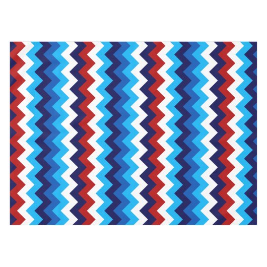 Niedlich Red White Blue Chevrons Small Tablecloth Tischdecke (Vorderseite (Horizontal))