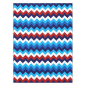 Niedlich Red White Blue Chevrons Small Tablecloth Tischdecke (Vorderseite)