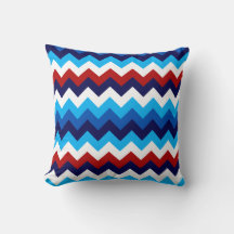 Niedlich Red White Blue Chevrons Throw Kissen
