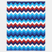 Niedlich Red White Chevrons Large Fleece Blanket (Vorderseite)