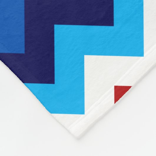 Niedlich Red White Chevrons Small Fleece Blanket (Ecke)